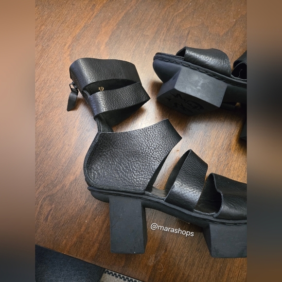 Trippen Strong F Black Sandals Heels - Picture 5 of 9